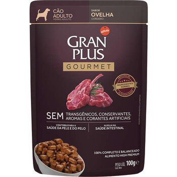 GRANPLUS GOURMET SACHÊ CÃO ADULTO OVELHA 100GR