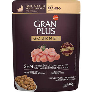 GRANPLUS GOURMET SACHÊ TRATO URINÁRIO FRANGO 85GR