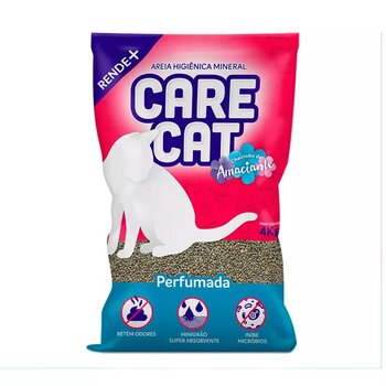 AREIA HIGIÊNICA CARE CAT PERFUMADA 4 KG