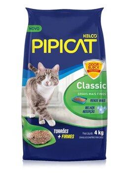 AREIA HIGIÊNICA PIPICAT CLASSIC 4KG