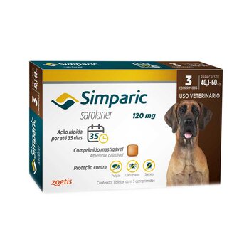 SIMPARIC  120MG - 40,1 A 60KG - 3 COMPRIMIDOS