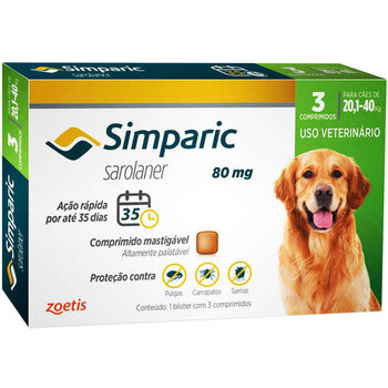 SIMPARIC 80MG - 20,1 A 40KG - 3 COMPRIMIDOS