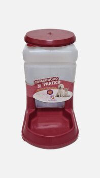 COMEDOURO PRATICO PARA ANIMAIS PEQUENOS - VERMELHO