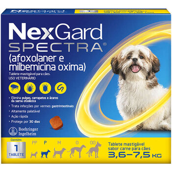 NEXGARD SPECTRA P 3,6 A 7,5 KG 1,0GR