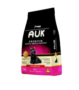 AUK PREMIUM CÃES ADULTOS - FRANGO, ARROZ E VEGETAIS 15KG