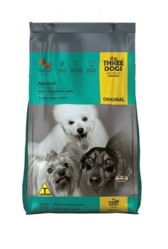 THREE DOGS PREMIUM ESPECIAL ORIGINAL ADULTOS RAÇAS PEQUENAS E MINIS 15 KG