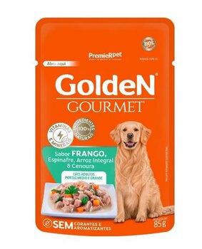 SACHÊ GOLDEN GOURMET CÃES ADULT. MÉDIO E GRANDE FRANGO 85G